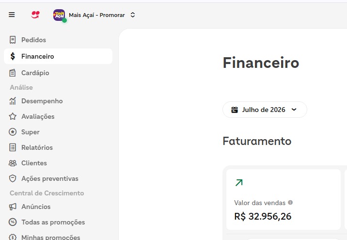 Print do faturamento da loja de Lucas depois de aplicar o método