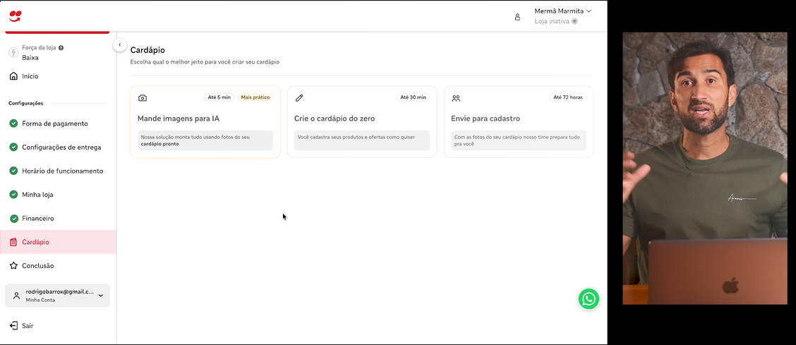 Tela de uma aula do Delivery 360° dentro do Portal do Parceiro