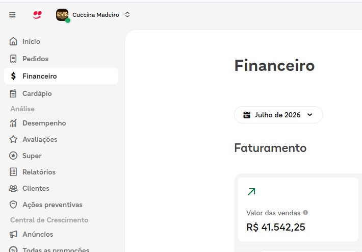 Print do faturamento da loja de Marcos depois de aplicar o método